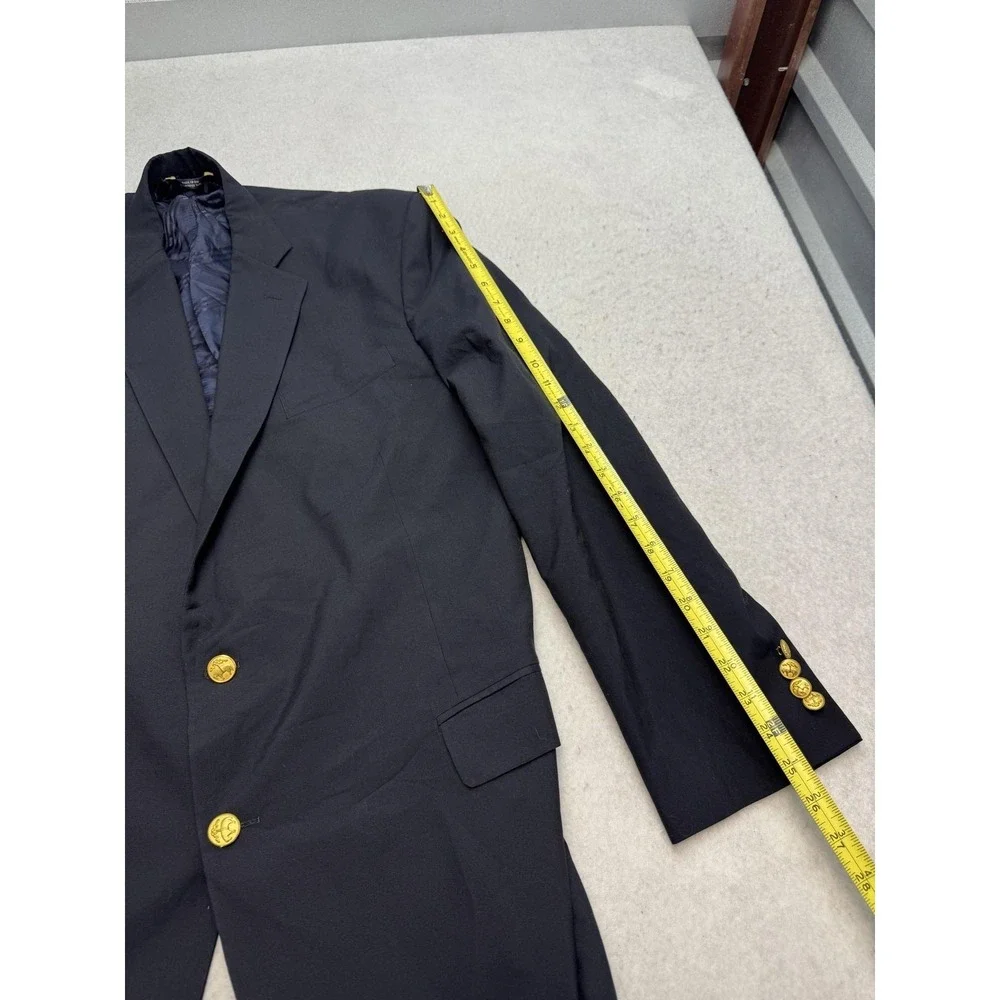 Brooks Brothers Blazer Mens 50 Long Navy Wool 1818 Madison Loro Piana Coat*FLAW*